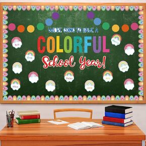 Back to School Bulletin Board Decoration First Day of School Theme Classroom Bulletin Board Border Set We're Coming to Have A Colorful School Year Back to School Classroom Decor