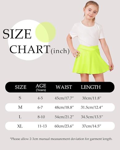 Girls Tennis Skirt Athletic Skirts with Shorts and Pockets, High Waist Tennis Skirt with Elastic Waistband in Saudi Arabia