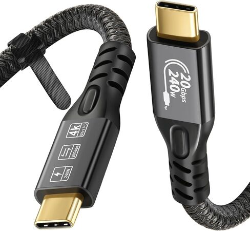 16.5FT USB C Cable 3.2 Gen 2X2 20Gbps, 5M Type C 4K@60Hz UHD Video 5A/100W PD3.0 Fast Charge Cord with E-Marker Compatible with Thunderbolt 3/4 MacBook Pro Galaxy Pixel Dell Monitor in Saudi Arabia