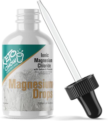 Keto Chow - Magnesium Drops - Ionic Magnesium Chloride w/Sodium, Potassium, Electrolytes - Trace Minerals Drops - Gluten Free, Sugar Free, Keto Friendly - from Utah's Great Salt Lake - 4 Fl Oz in Saudi Arabia