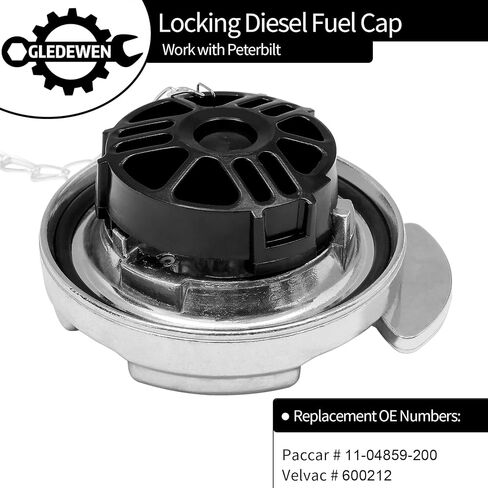 قفل غطاء الوقود (2pcs) ، متوافق مع 1996-2018 Freightliner Cascadia Columbia Century Coronado 1/4 Turn Lock Gas Cap ، 3in cap fue diesel cap ، w/keys | 03-37017-002 0337017002 600149 in Kuwait