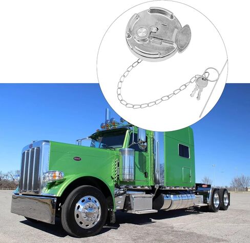 قفل غطاء الوقود (2pcs) ، متوافق مع 1996-2018 Freightliner Cascadia Columbia Century Coronado 1/4 Turn Lock Gas Cap ، 3in cap fue diesel cap ، w/keys | 03-37017-002 0337017002 600149 in Kuwait