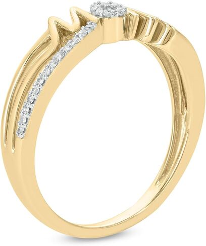 Cali Trove Mothers Day Birthday Gifts For Mom | 1/10ct Diamond Mother Ring for Women in Yellow Gold | Choose from 10k Yellow Gold Rings for Mom &14kt Gold Vermeil Silver Rings | Jewelry Gift for mom in Saudi Arabia