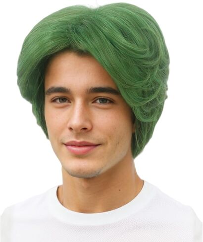 STfantasy Attack on Titan Levi Cosplay Men Wigs Short Straight Middle Part Hair (Black) in Kuwait