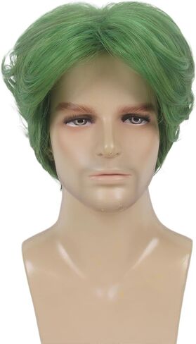 STfantasy Attack on Titan Levi Cosplay Men Wigs Short Straight Middle Part Hair (Black) in Kuwait