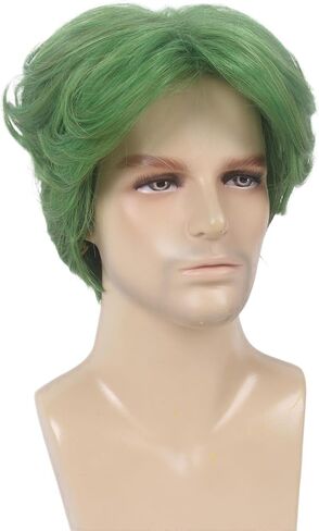 STfantasy Attack on Titan Levi Cosplay Men Wigs Short Straight Middle Part Hair (Black) in Kuwait
