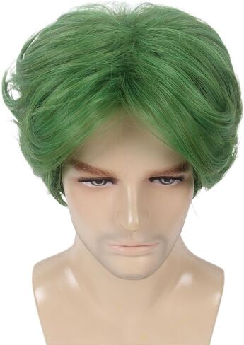 STfantasy Attack on Titan Levi Cosplay Men Wigs Short Straight Middle Part Hair (Black) in Kuwait