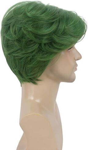 STfantasy Attack on Titan Levi Cosplay Men Wigs Short Straight Middle Part Hair (Black) in Kuwait