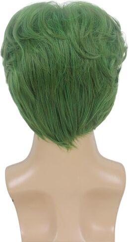 STfantasy Attack on Titan Levi Cosplay Men Wigs Short Straight Middle Part Hair (Black) in Kuwait