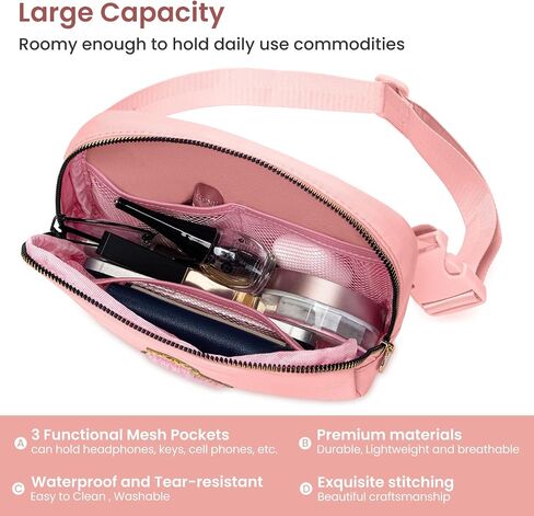 Birthday Gifts for Girls, 4 5 6 7 8 9 10 11 12 13 Year Old Girl Gifts for Teens Kids Daughter Sister Her,Cute Fanny Pack Belt Bag Crossbody Bag Trendy Stuff for Girls Teen Kids(Peach, E) in Saudi Arabia