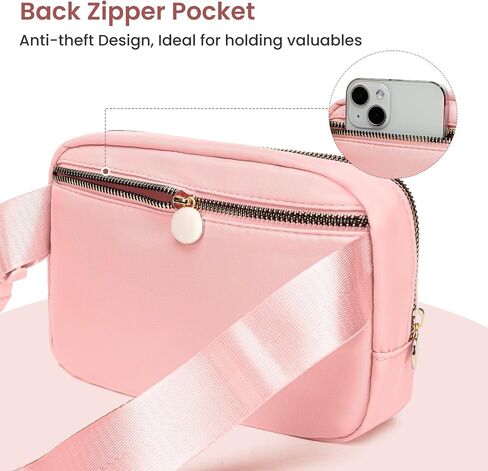 Birthday Gifts for Girls, 4 5 6 7 8 9 10 11 12 13 Year Old Girl Gifts for Teens Kids Daughter Sister Her,Cute Fanny Pack Belt Bag Crossbody Bag Trendy Stuff for Girls Teen Kids(Peach, E) in Saudi Arabia