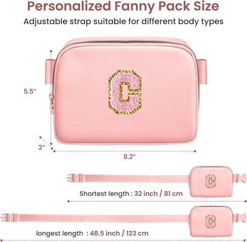 Birthday Gifts for Girls, 4 5 6 7 8 9 10 11 12 13 Year Old Girl Gifts for Teens Kids Daughter Sister Her,Cute Fanny Pack Belt Bag Crossbody Bag Trendy Stuff for Girls Teen Kids(Peach, E) in Saudi Arabia