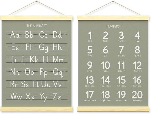 أرقام bonetat ملصق الأبجدية لأطفال الحضانة الصغار ، تشكيل الحروف الصحيحة على خط الورق ، ديكور جدار غرفة اللعب ، ABC Wall Chart ، مرحلة ما قبل المدرسة ديكور الأطفال ديكور جدار الأطفال ، لافتة الأبجدية الخشبية-A02 in Kuwait