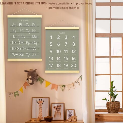 أرقام bonetat ملصق الأبجدية لأطفال الحضانة الصغار ، تشكيل الحروف الصحيحة على خط الورق ، ديكور جدار غرفة اللعب ، ABC Wall Chart ، مرحلة ما قبل المدرسة ديكور الأطفال ديكور جدار الأطفال ، لافتة الأبجدية الخشبية-A02 in Kuwait