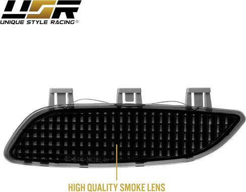 USR 08-12 M3 عاكس الوفير الأمامي-مصابيح عاكس الدخان (يسار + يمين)-متوافق مع 2008-2012 BMW 3 Series M3 فقط E90 / E92 / E93 (عاكسات الوفير الأمامي الدخان) in Kuwait