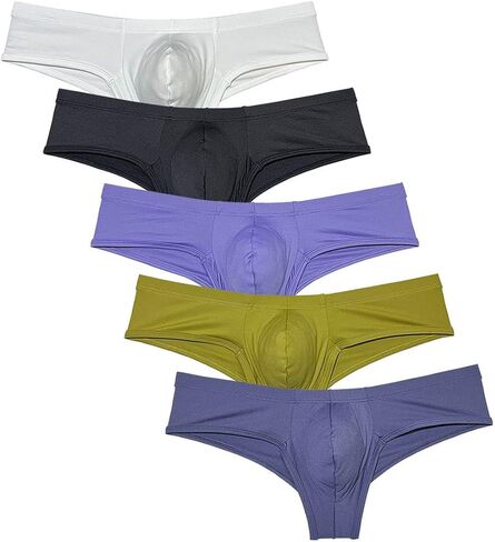 Men's Skin Feel Thong Boxers Underwear String Crotch Trunks Pouch Cheeky Bikini Briefs Athletic Underpants in Kuwait