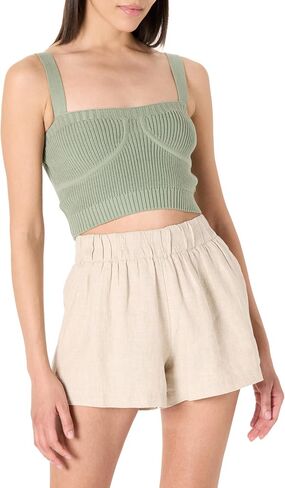 The Drop Women's Standard Zadie Cropped Sweater Tank in Saudi Arabia