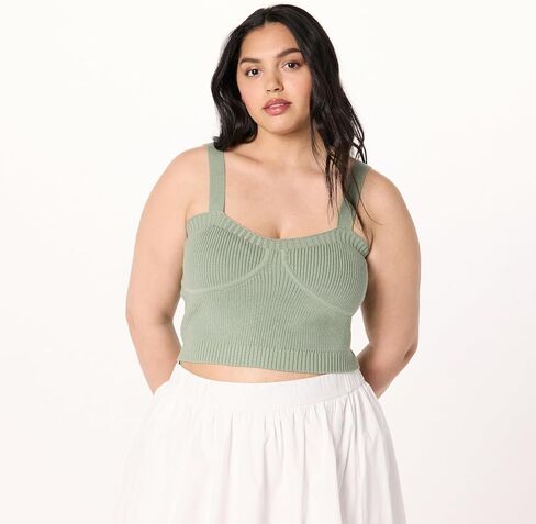 The Drop Women's Standard Zadie Cropped Sweater Tank in Saudi Arabia