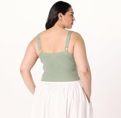 The Drop Women's Standard Zadie Cropped Sweater Tank in Saudi Arabia