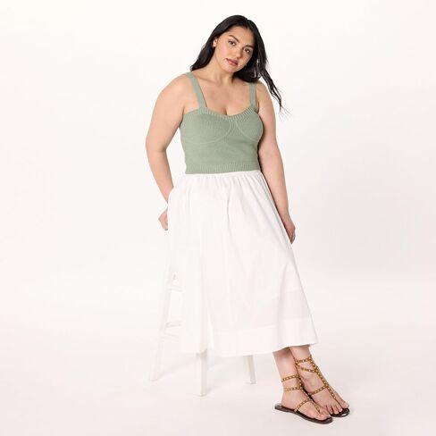 The Drop Women's Standard Zadie Cropped Sweater Tank in Saudi Arabia