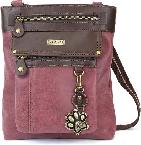 CHALA GEMINI Crossbody PU leather Gift Messenger Bag Burgundy in Saudi Arabia