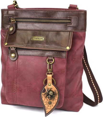 CHALA GEMINI Crossbody PU leather Gift Messenger Bag Burgundy in Saudi Arabia