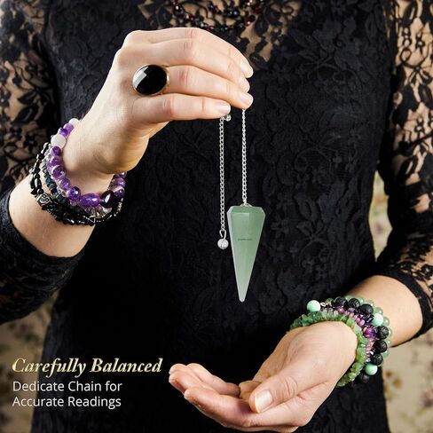 Pack of 11 Crystal Pendulums Bulk – Wholesale Pendulum with Chakra Pendulum and Pendulum Board – Dowsing Pendulum for Divination, Meditation, Healing Crystals – Natural Gemstone Pendulum in Kuwait