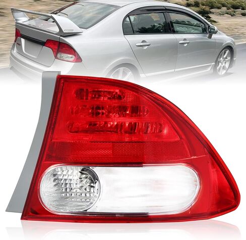 Boine Right Passenger Side Tail Light Compatible With 2009 2010 2011 Honda Civic 4-Door Sedan Hybrid Rear Tail Lights Brake Lights HO2819138 33501-SNA-A51 (Right Passenger Side) in Kuwait