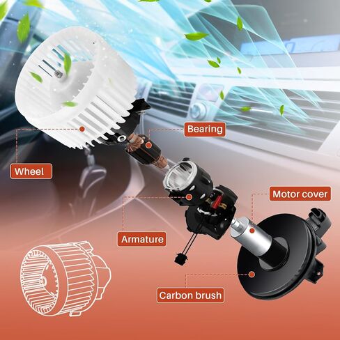 AC Blower Motor with Fan 700067 fit for GMC Savana 3500 1996-2020, Savana 1500 1996-2014, Savana 2500 1996-2020, for Chevrolet Express 1500 1996-2014, Express 2500 1996-2020, Express 3500 1996-2020 in Kuwait