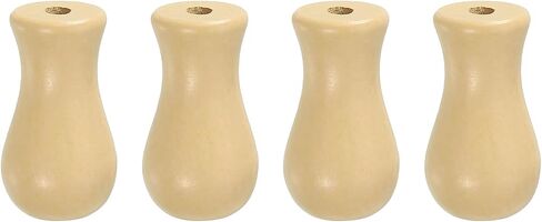 uxcell 4pcs الحبل المقابض ، 32 ملم نافذة الأعمى شرابات السحب الخشبي شرابة السحب قطرات سحب نهاية الستائر الستائر الظل ، بني in Kuwait