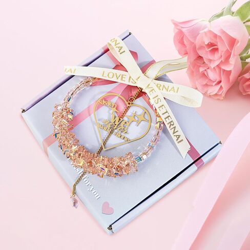 H&D HYALINE & DORA Personalized Friendship Gift Crystal Hanging Ornament, Best Friend Crystal Window Hanging Garland Ornament Bestie Gifts I Wish You Lived Next Door Housewarming Ornament in Saudi Arabia