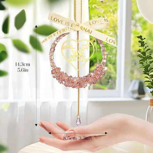 H&D HYALINE & DORA Personalized Friendship Gift Crystal Hanging Ornament, Best Friend Crystal Window Hanging Garland Ornament Bestie Gifts I Wish You Lived Next Door Housewarming Ornament in Saudi Arabia