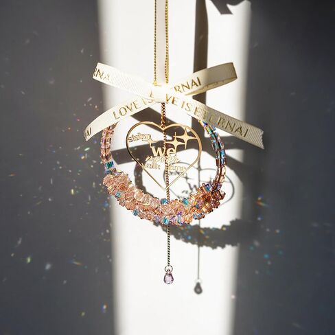 H&D HYALINE & DORA Personalized Friendship Gift Crystal Hanging Ornament, Best Friend Crystal Window Hanging Garland Ornament Bestie Gifts I Wish You Lived Next Door Housewarming Ornament in Saudi Arabia
