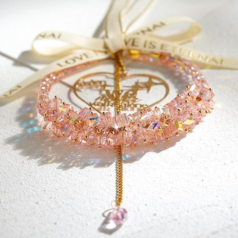 H&D HYALINE & DORA Personalized Friendship Gift Crystal Hanging Ornament, Best Friend Crystal Window Hanging Garland Ornament Bestie Gifts I Wish You Lived Next Door Housewarming Ornament in Saudi Arabia