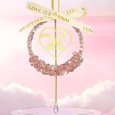 H&D HYALINE & DORA Personalized Friendship Gift Crystal Hanging Ornament, Best Friend Crystal Window Hanging Garland Ornament Bestie Gifts I Wish You Lived Next Door Housewarming Ornament in Saudi Arabia