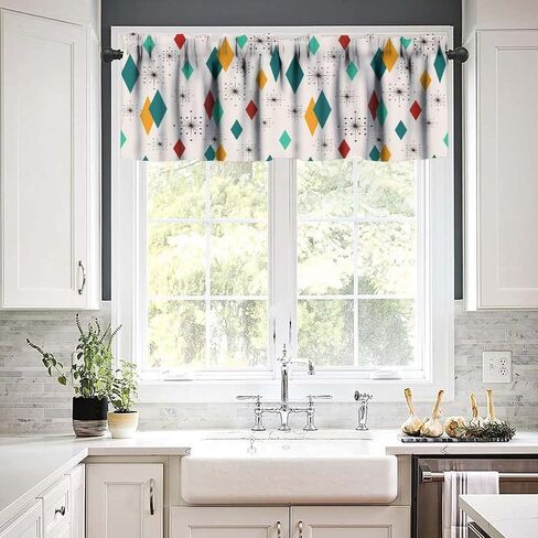 ycness mid century kitchen alginan ، سبعينيات القرن العشرين النمط الذري الحديث النمط الرجعية النافذة الصغيرة لغرفة المعيشة المطبخ حمام ديكور قضيب قضيب 54x18 بوصة ، واحدة ، لوحة واحدة in Kuwait