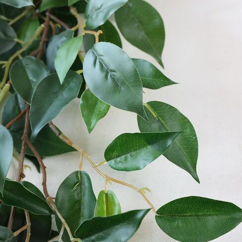 5 Pack 395" Artificial Vines Ivy Garland Fake Vine Realistic Silk Green Leaves Faux Hanging Plants Greenery Decoration for Outdoors Wedding Arch Party Indoor Mantle Bedroom Home Decor in Saudi Arabia