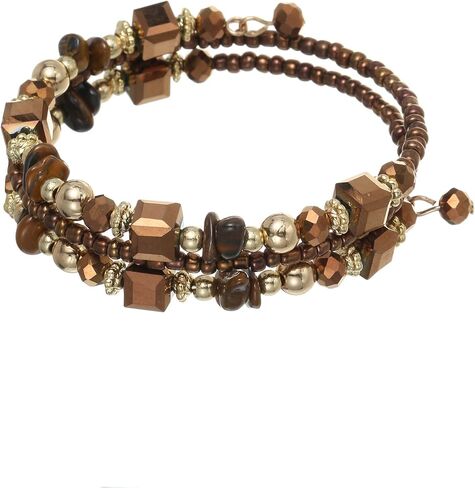 Crystal Stackable Bracelets for women Elegant Multi Color Chips Bohemian Beaded Coil Bangle Bracelets for Gifts in Saudi Arabia