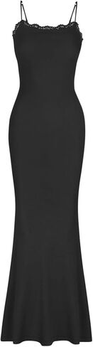 Reoria Women's Summer Lace Lounge Long Dress Sexy Disgant Alegant Backbless Bodycon Maxi Dresses in Kuwait