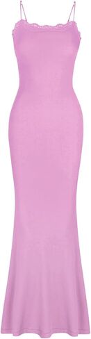 Reoria Women's Summer Lace Lounge Long Dress Sexy Disgant Alegant Backbless Bodycon Maxi Dresses in Kuwait