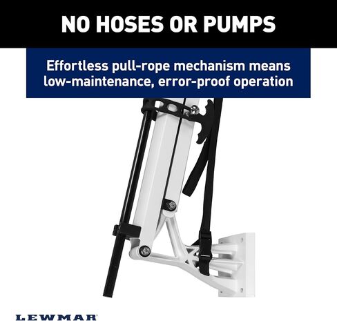 Lewmar Axis Shallow Water Anchor for use in up to 7' of Water, 12V Electrically Powered, Remote Controlled Deployment, Four Bar Articulating Arm, for Powerboats up to 26', Black - 22108805 in Saudi Arabia