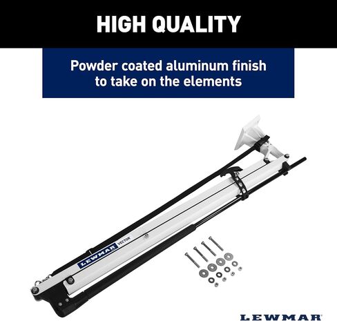 Lewmar Axis Shallow Water Anchor for use in up to 7' of Water, 12V Electrically Powered, Remote Controlled Deployment, Four Bar Articulating Arm, for Powerboats up to 26', Black - 22108805 in Saudi Arabia