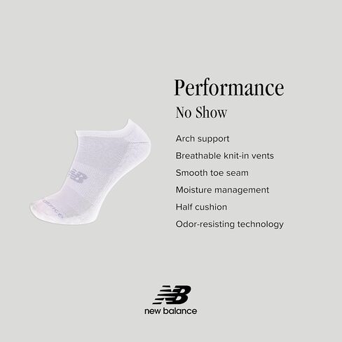 New Balance Women's Performance Cushioned No Show Socks-6 & 12 Pairs-Moisture Wicking in Saudi Arabia