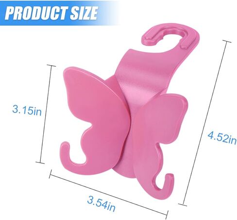 Car Seat Headrest Hook, Cute Vehicle Backseat Hanging Storage Organizer for Purse Coat Umbrella, Automotive Interior Seatback Hanger Decor Accessories, Universal for Most Cars (Purple) in Kuwait