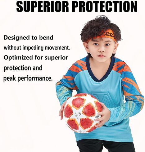 Soccer Goalie Jersey and Shorts Set for Boys,Long Sleeve Goalie Uniform Kit for Kids and Youth in Saudi Arabia