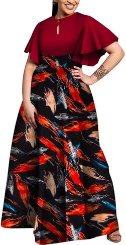 فستان حفلات بمقاس كبير من BAZINRICHE فساتين أفريقية للنساء ملابس أفريقية أنيقة للسيدات مطبوعة بالشمع in Kuwait