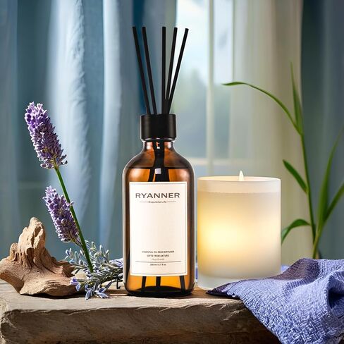 Reed Diffuser Set,8.45oz Long-Lasting Ocean Breeze Scent Diffuser with Sticks,Reed Diffuser for Bathroom Shelf Decor,Air Freshener for Bathroom,Home,Office Decor|Gifts for Men&Women in Saudi Arabia