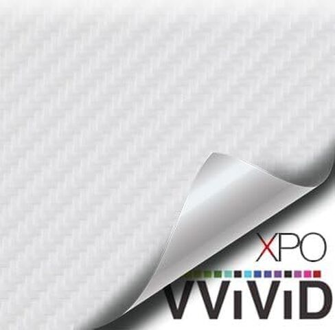 VViViD White Carbon Fiber Automotive Vinyl Wrap Film w/ 3M Toolkit (1ft x 5ft) in Saudi Arabia