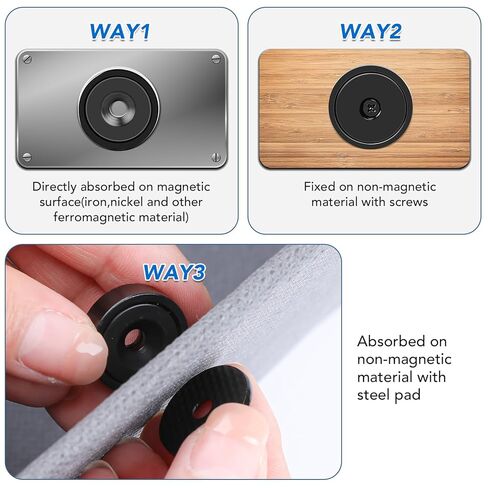 MIKEDE Super Strong Neodymium Bar Magnets, 70lbs Heavy Duty Rectangular Pot Magnets with Countersunk Hole for Wall Mounting, Earth Magnets with Screws for Home, Garage, Workplace- 60x13.5x5mm, 4 Pack in Kuwait