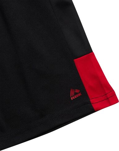 مجموعة السراويل القصيرة النشطة لـ RBX Boys-4 قطعة رياضية Poly Interlock Graphic Shirt و Mostic Gym Shorts for Boys (الأحجام: 4-12) in Saudi Arabia